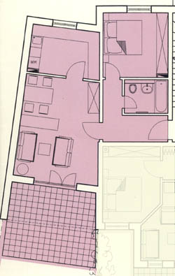 Grundriss der Wohnung